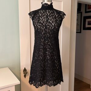 Molly New York Black Lace Body Con Mini Dress size 2 fits size 2-4